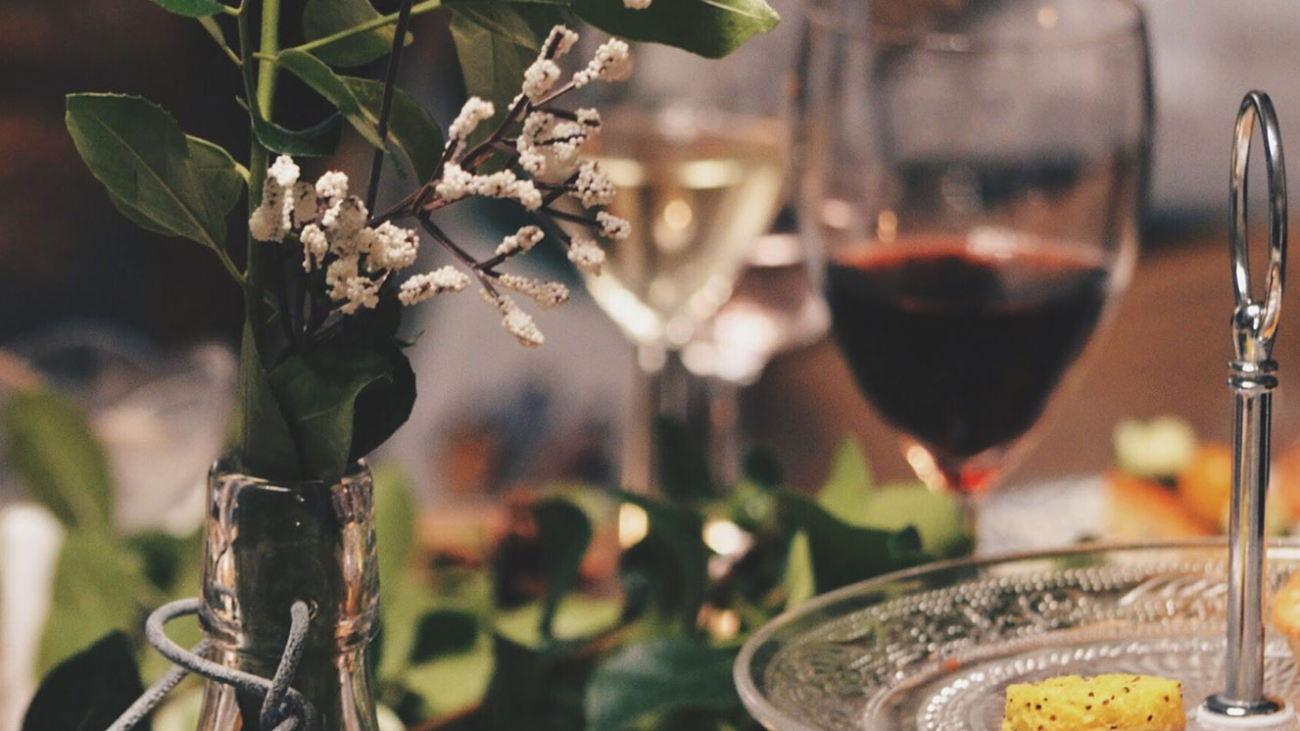 Festive table set up