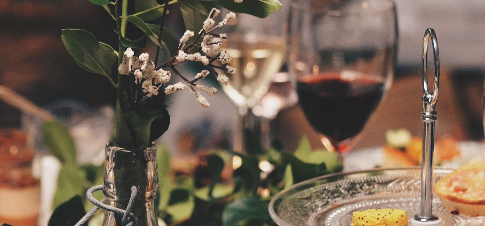 Festive table set up